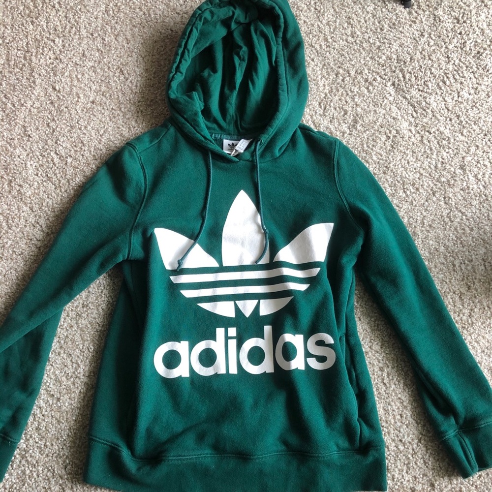 Adidas hunter green superstar hoodie